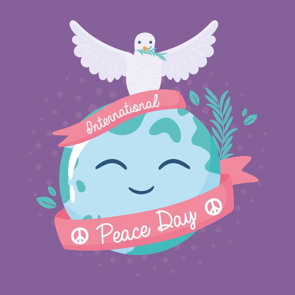 international peace day vector