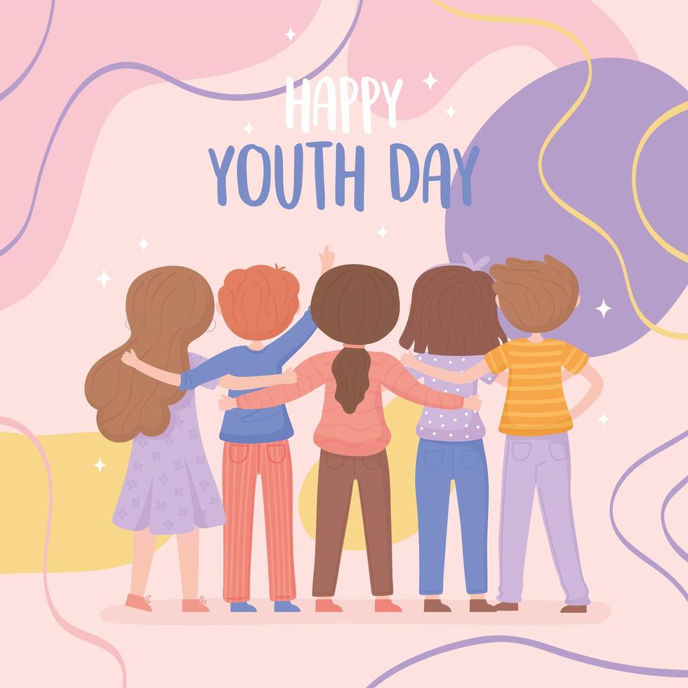 celebrating youth day vector