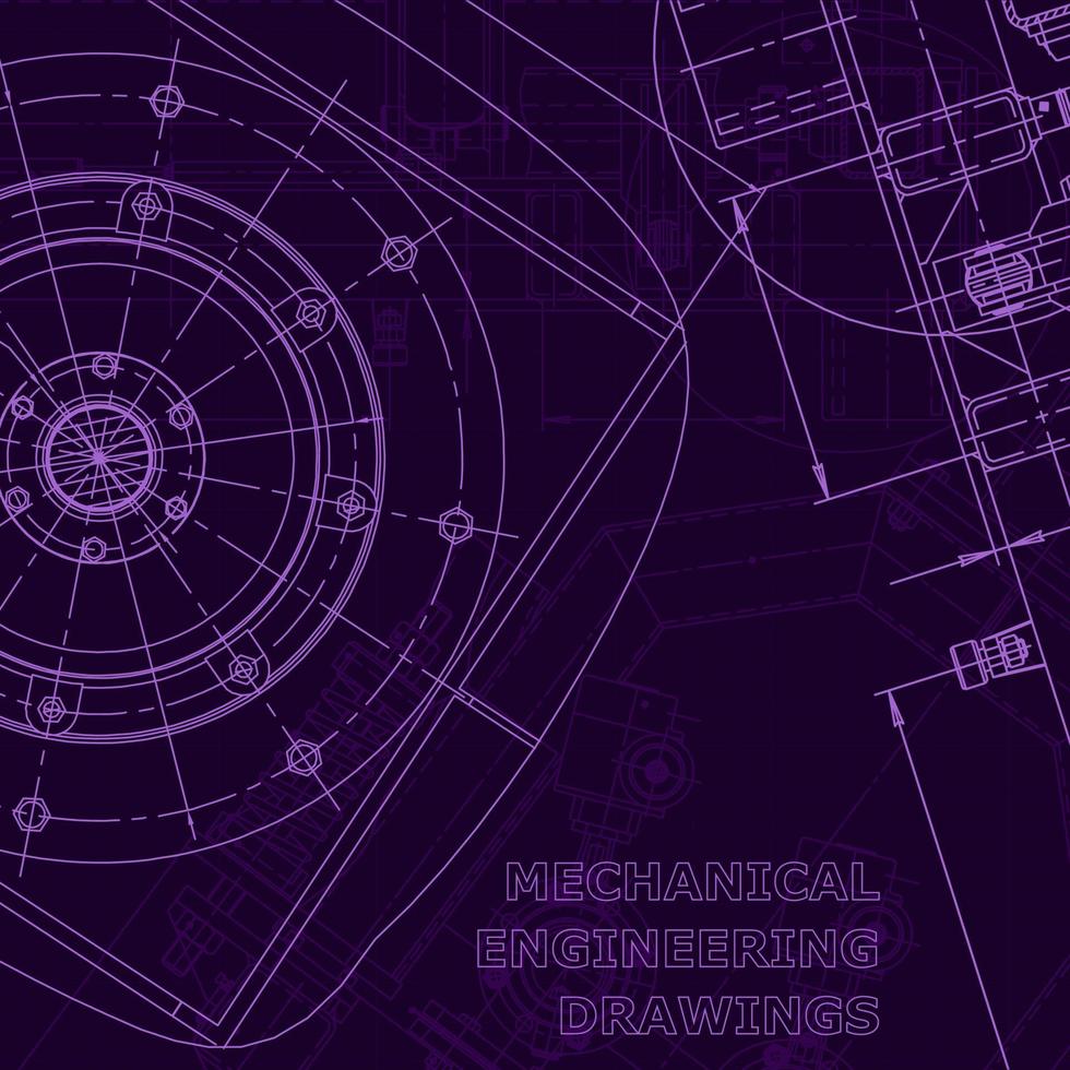 Blueprint, Sketch. Vector engineering illustration. Cover, flyer, banner