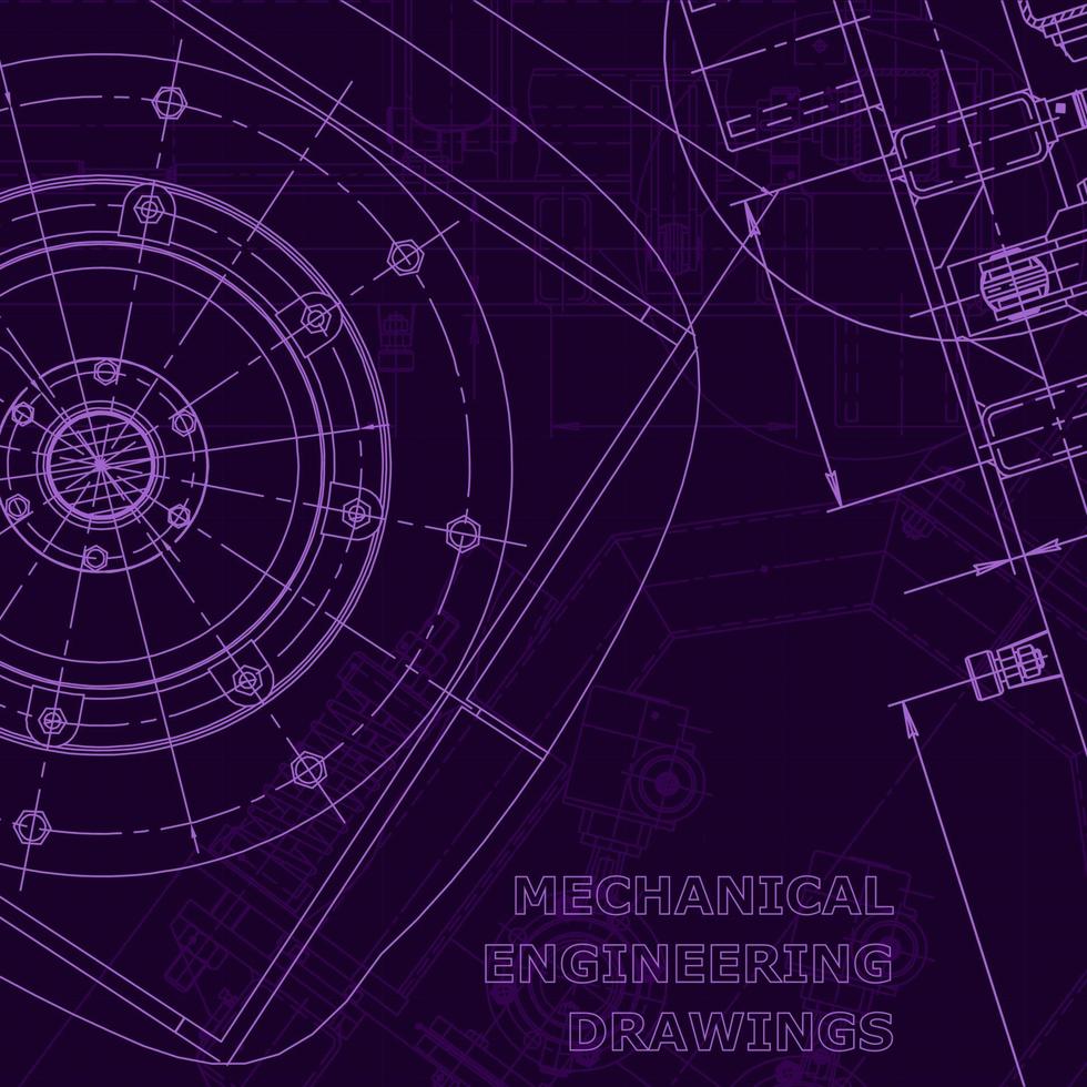 plano, bosquejo. Ilustración de ingeniería vectorial. portada, volante, pancarta vector