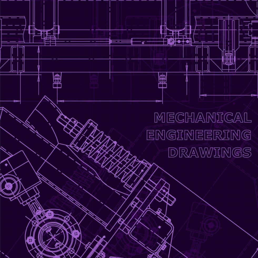 Blueprint, Sketch. Vector engineering illustration