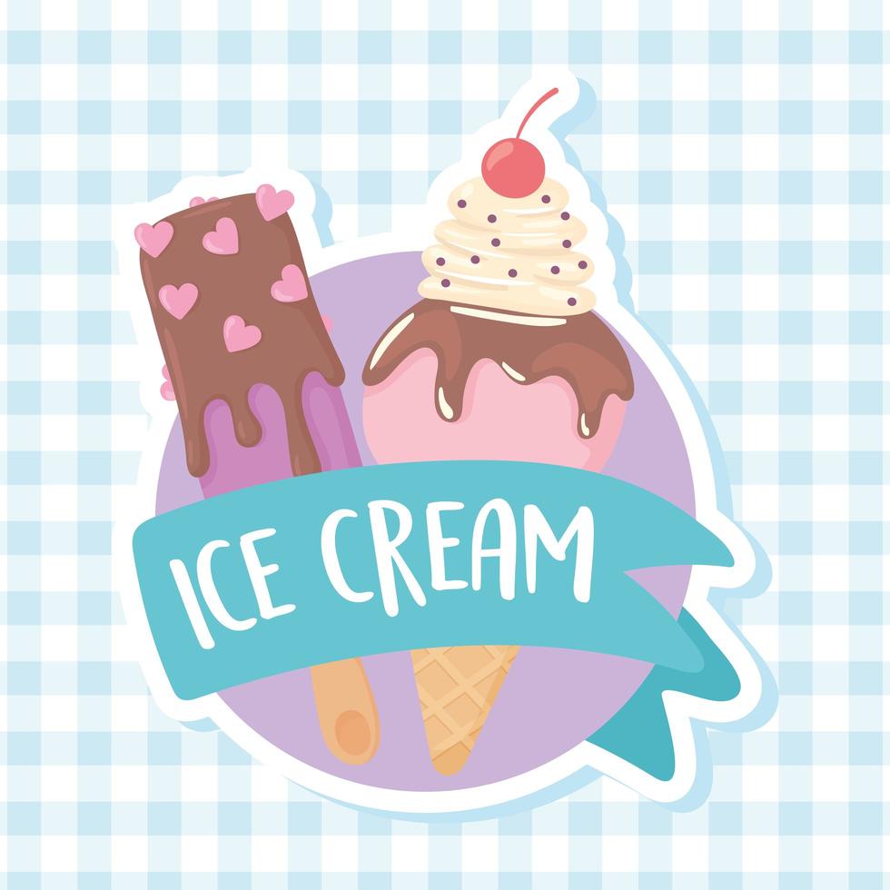 ice cream banner vector