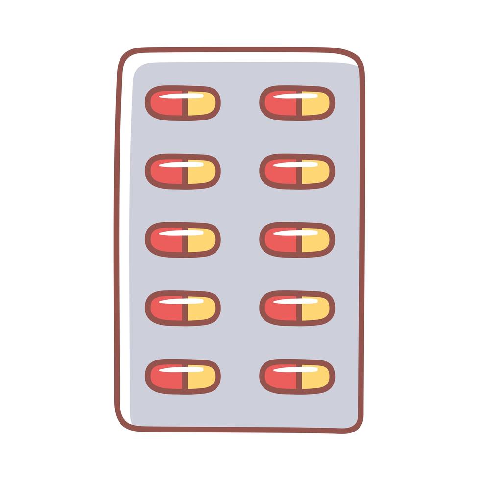 pills in blister pack vector