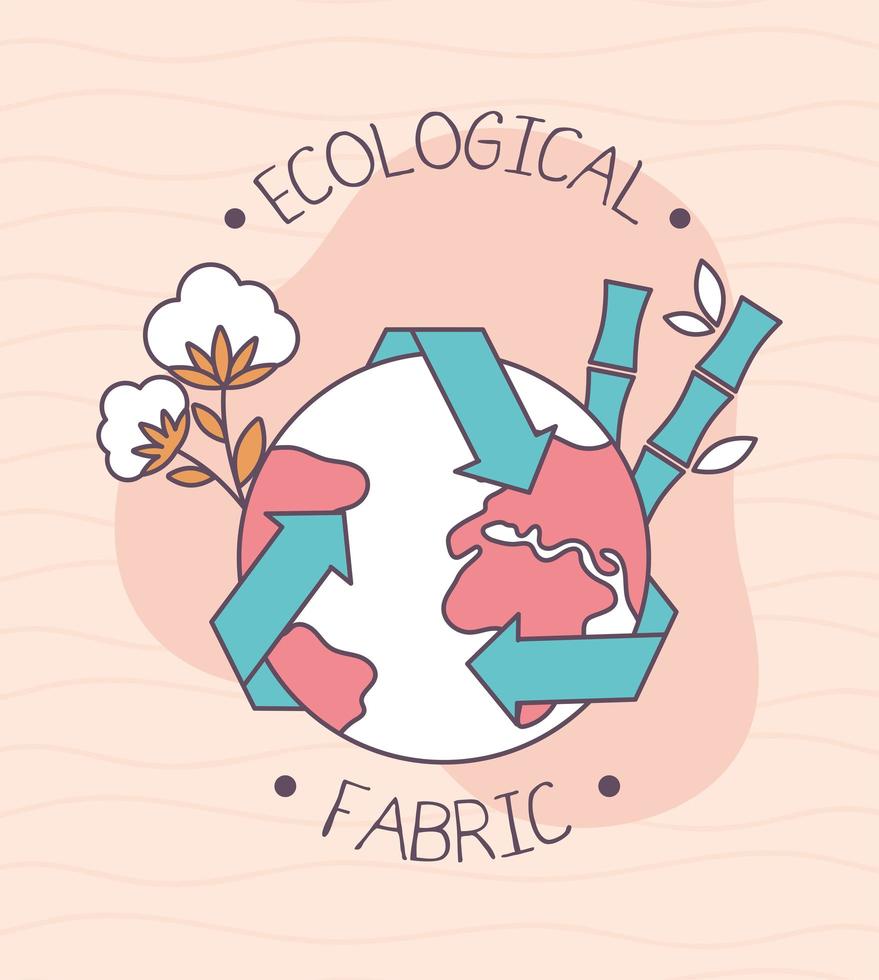 ecological fabric fashion vector