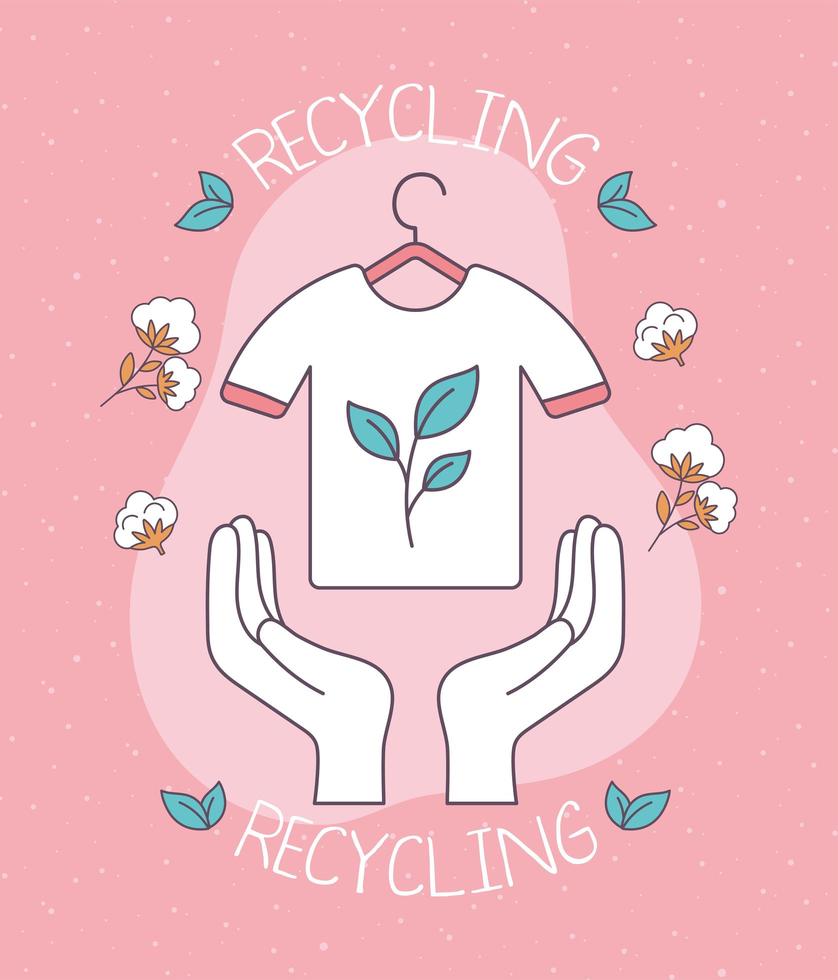 slow fashion recycling vector