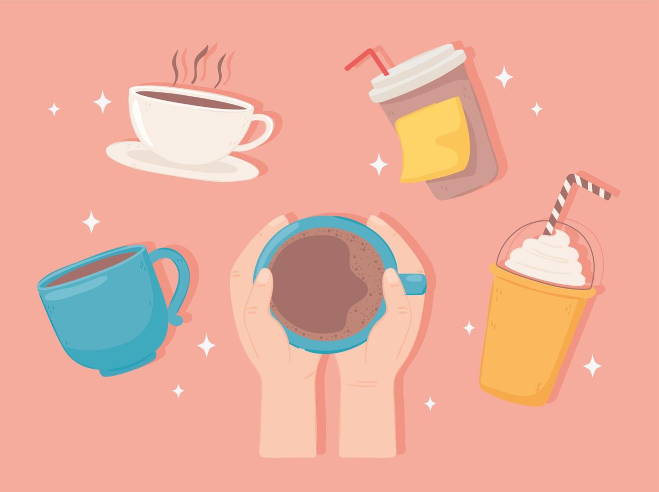 coffee break vector set