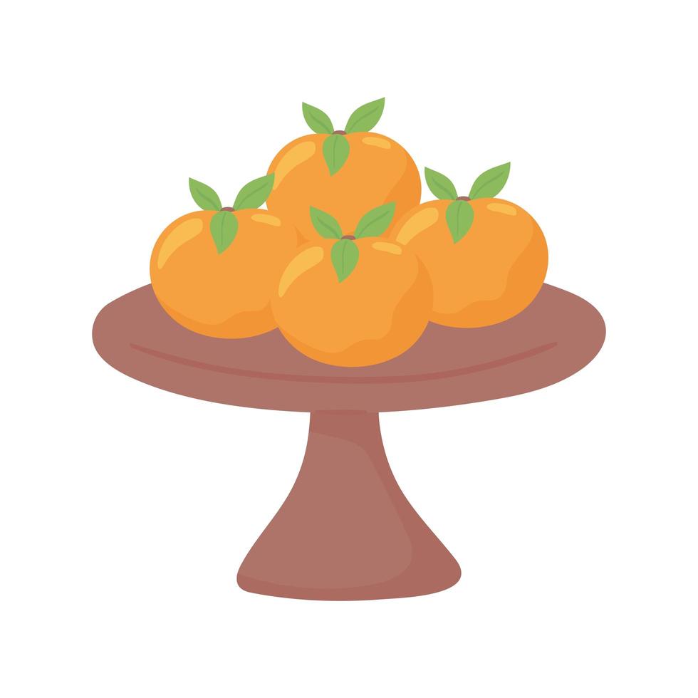 oranges food in stand vector