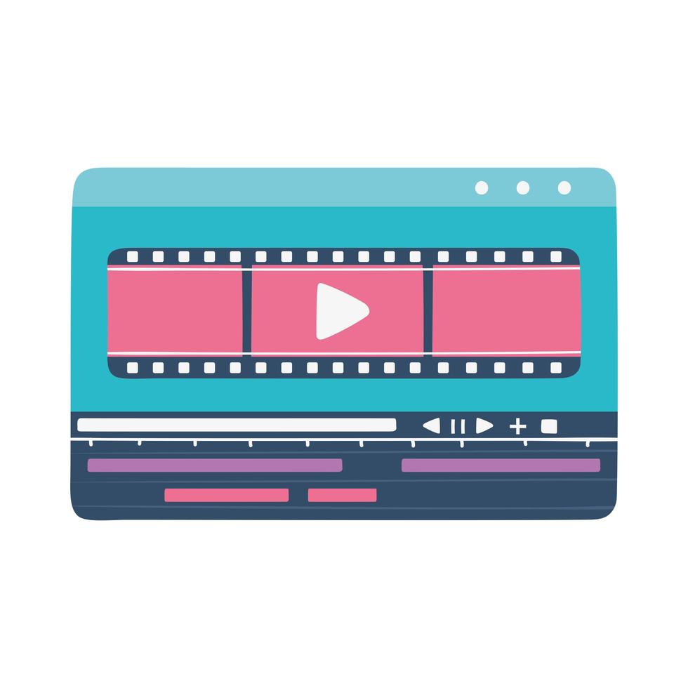 film timeline screen vector