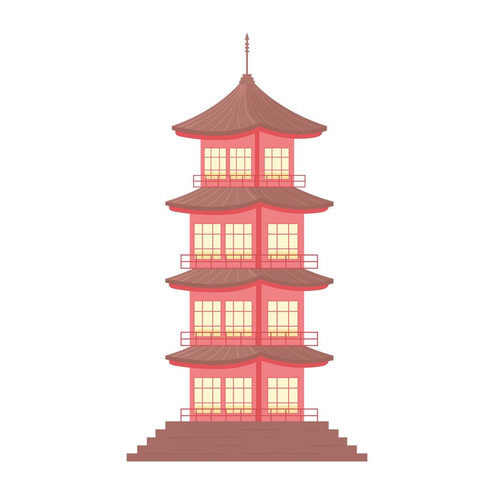 japanese pagoda traditional vector