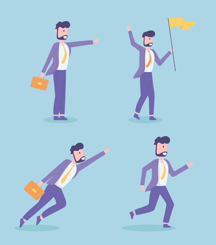 businessmen success progress vector