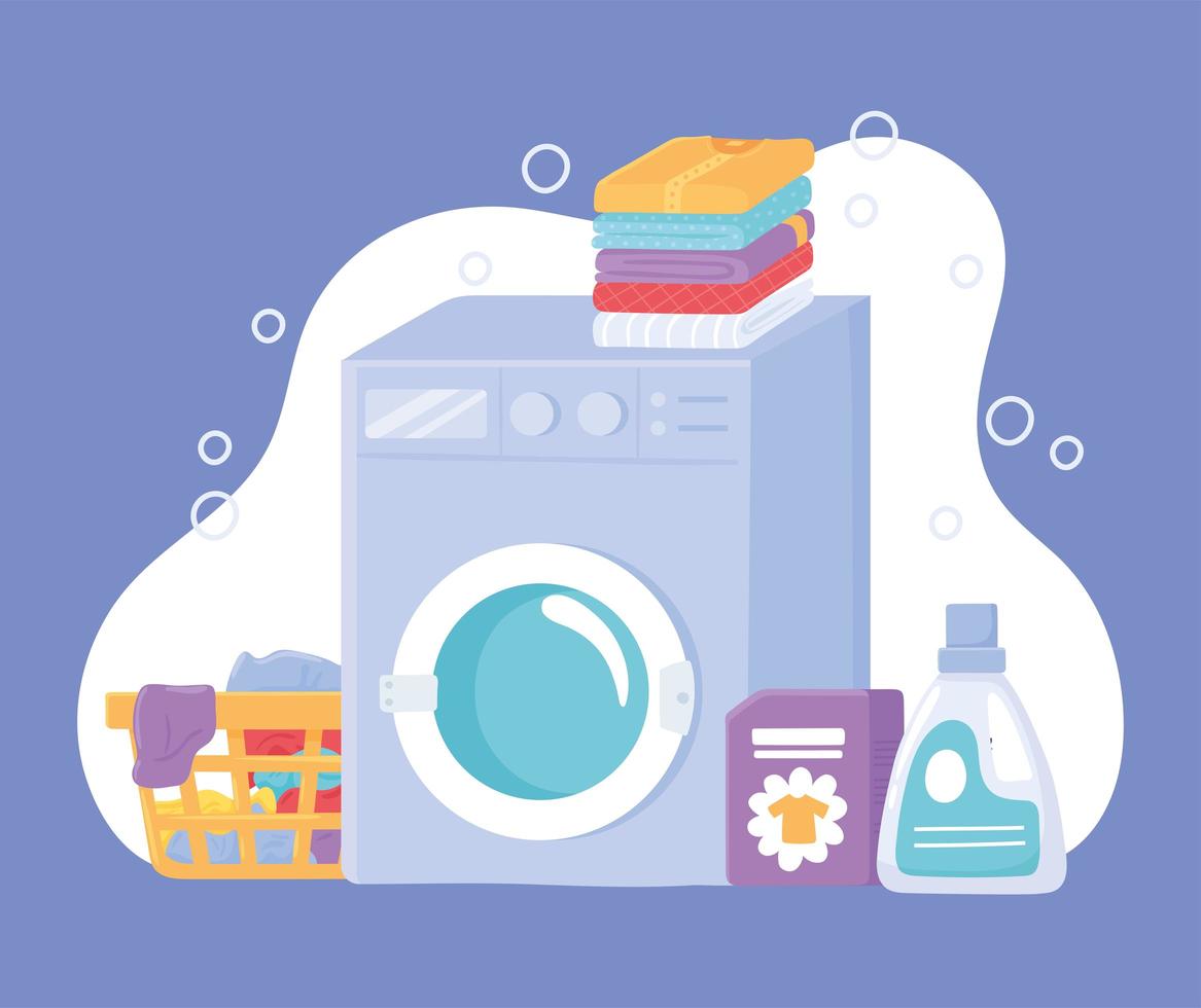 laundry homework set vector