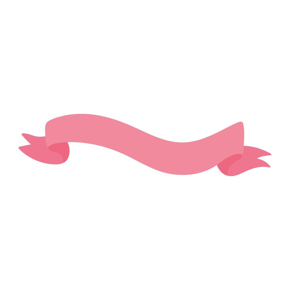 pink ribbon decoration vector
