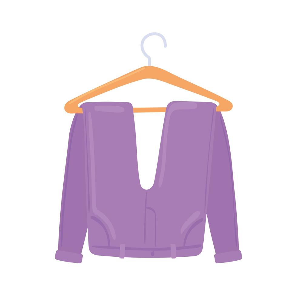 pants hanging in hanger vector