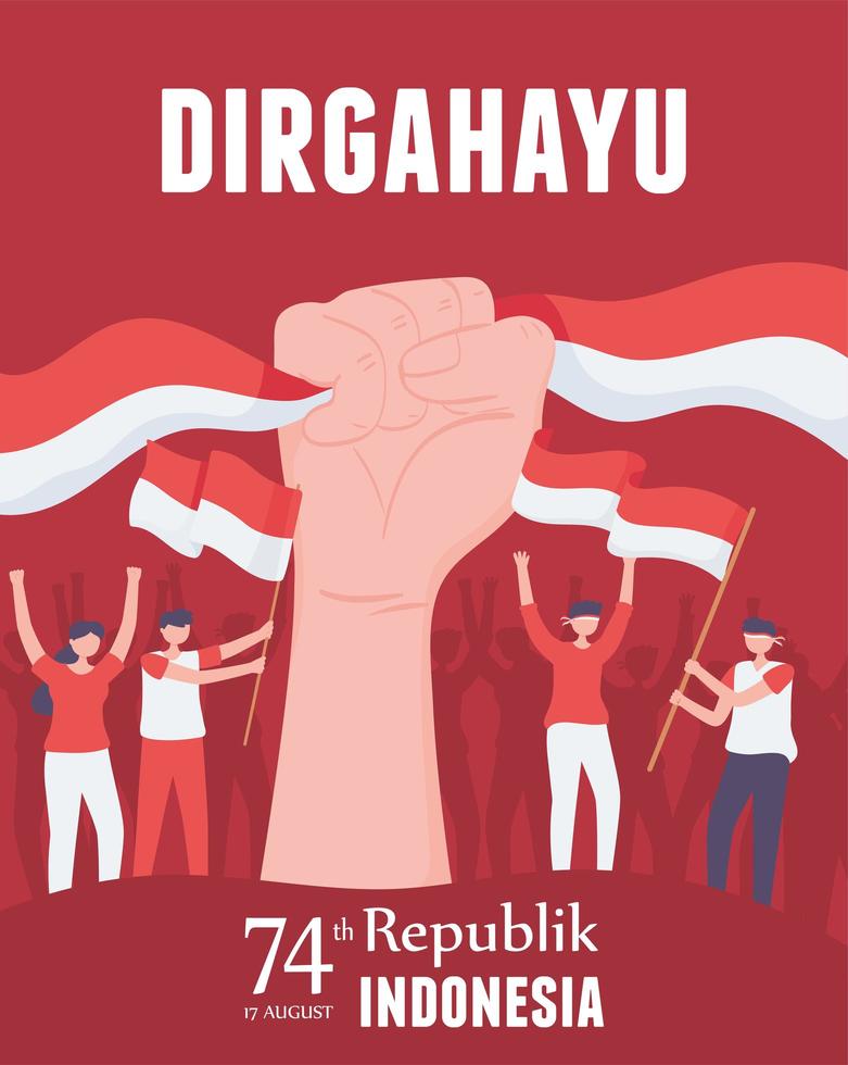 august 17 national day of indonesia vector