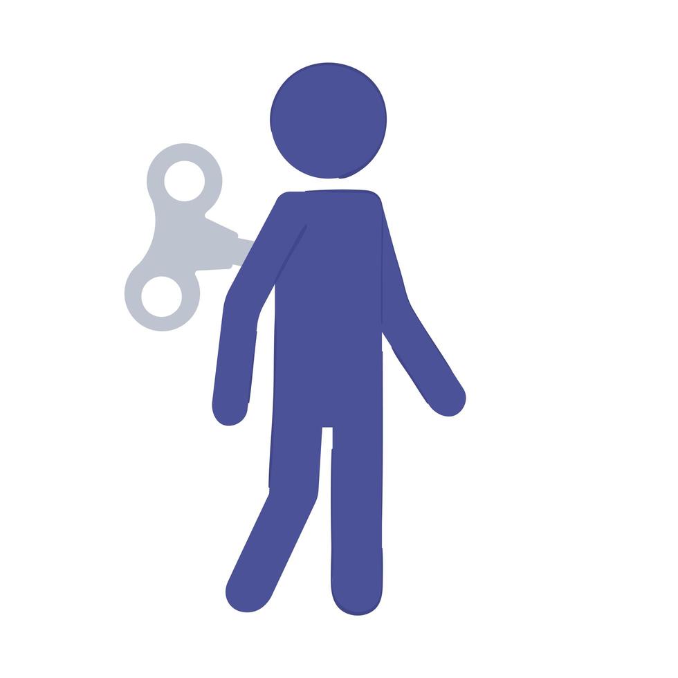 character with a clockwork mechanism vector