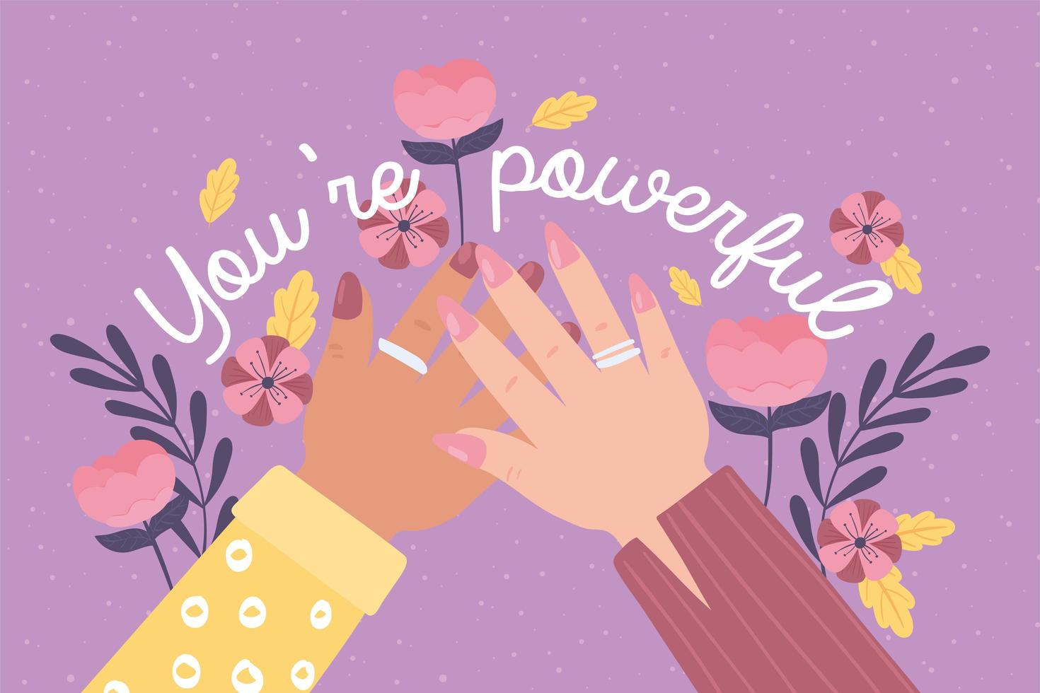 you are powerful banner vector