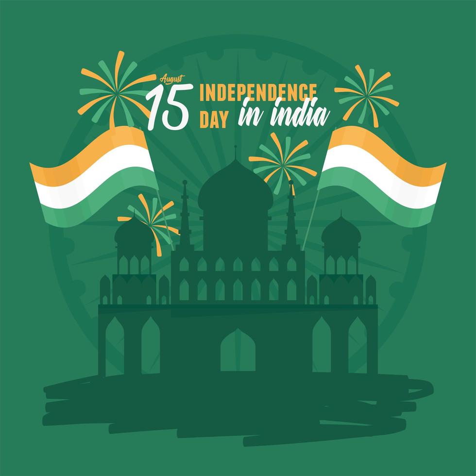 cartel de la independencia de la india vector