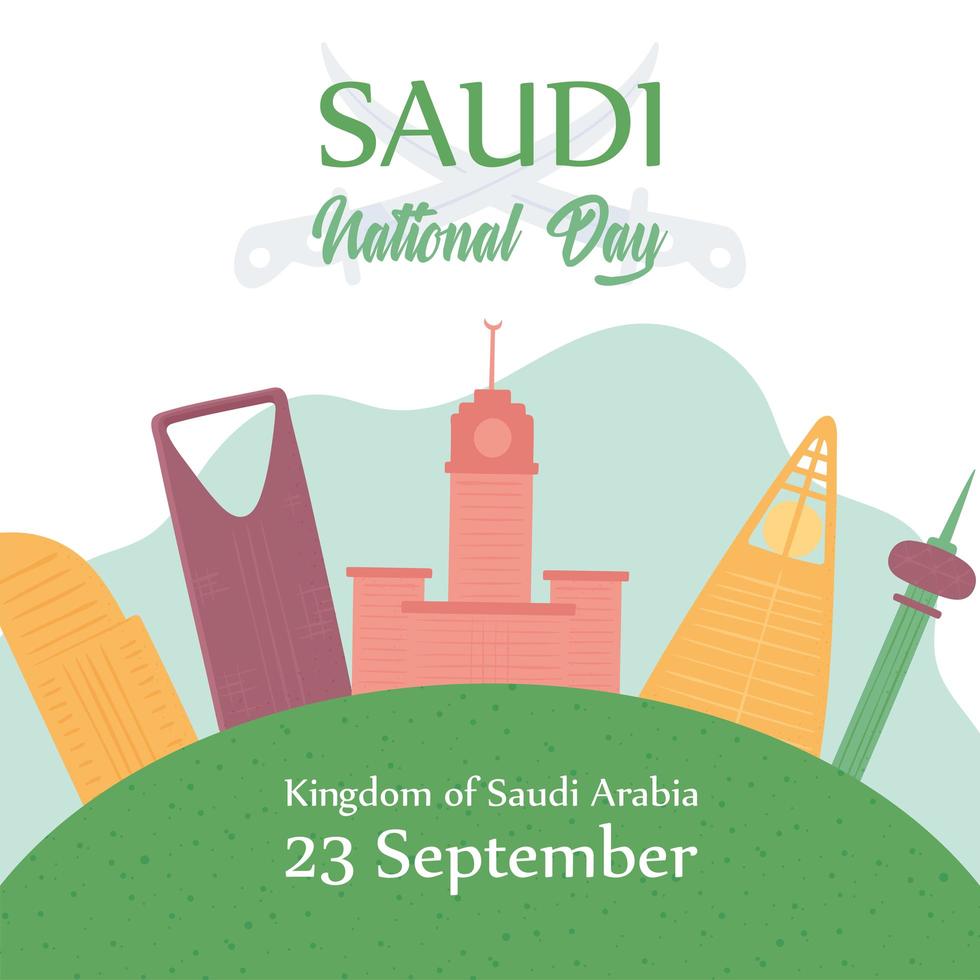 dia nacional saudita vector