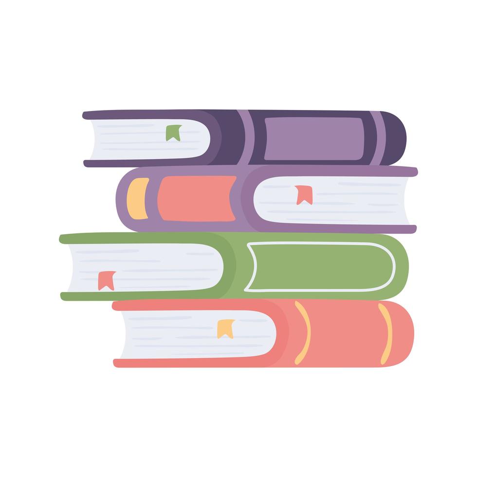 stack of books for education vector