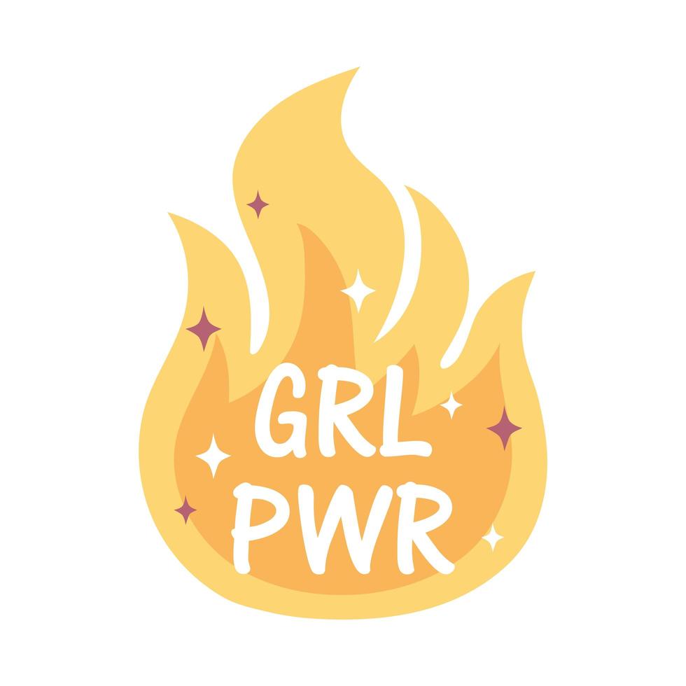 girl power flame vector