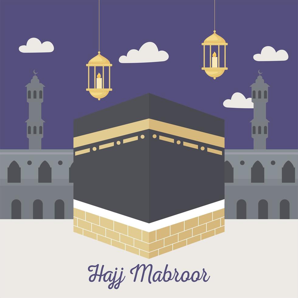 hajj mabrour musulmán vector