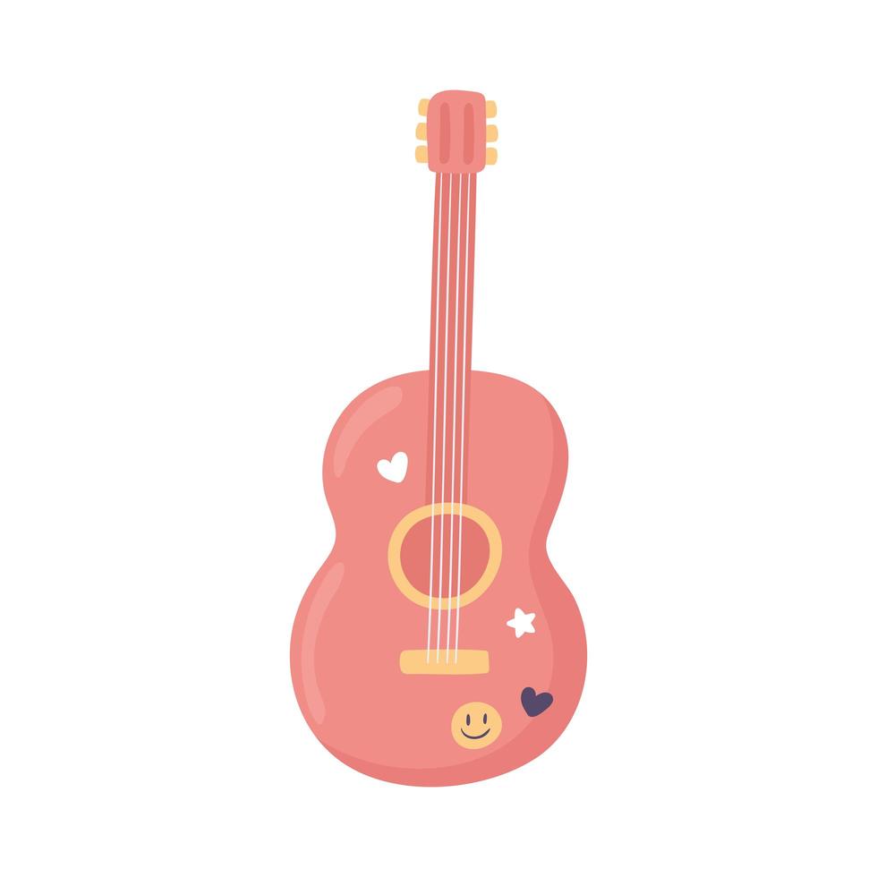 instrumento musical de guitarra vector