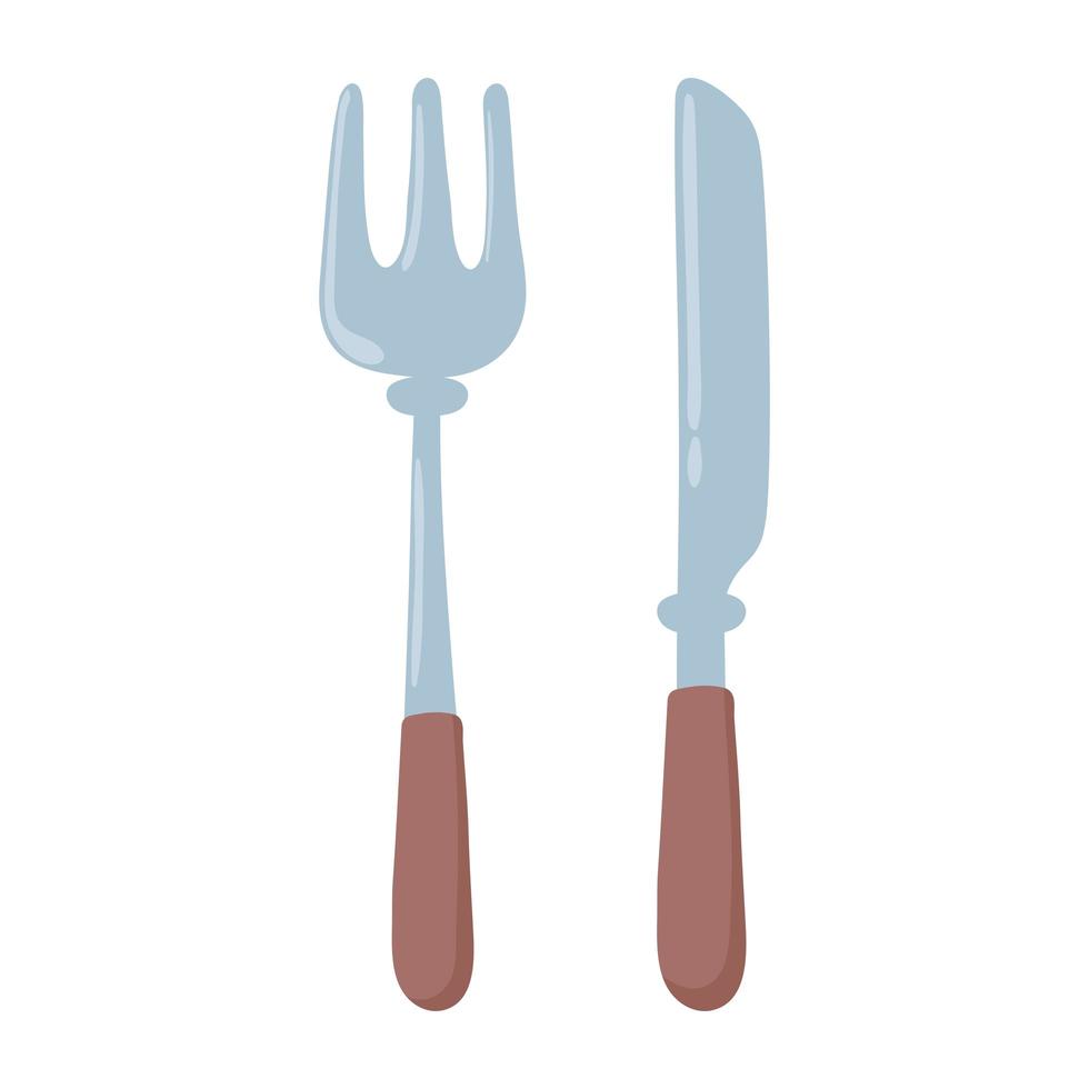 cutlery fork knife vector
