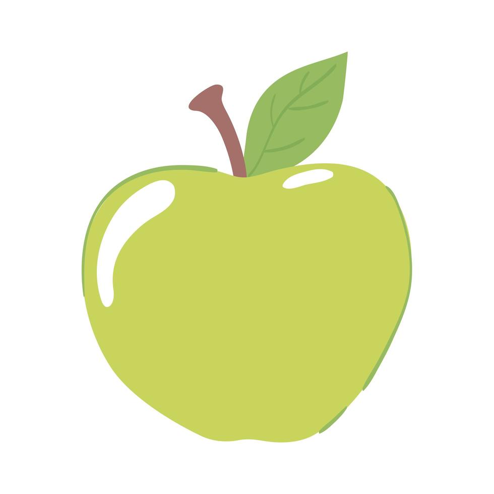 fruit green apple vector