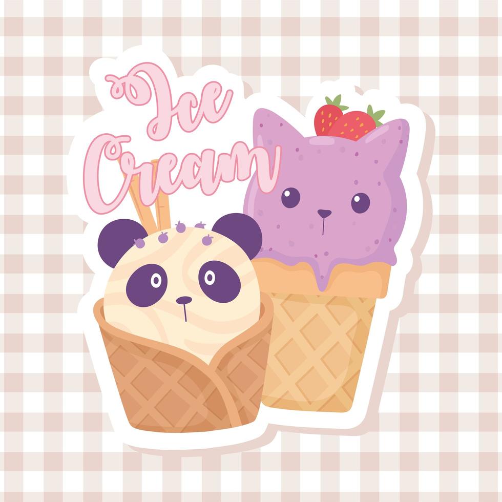 ice cream flyer vector