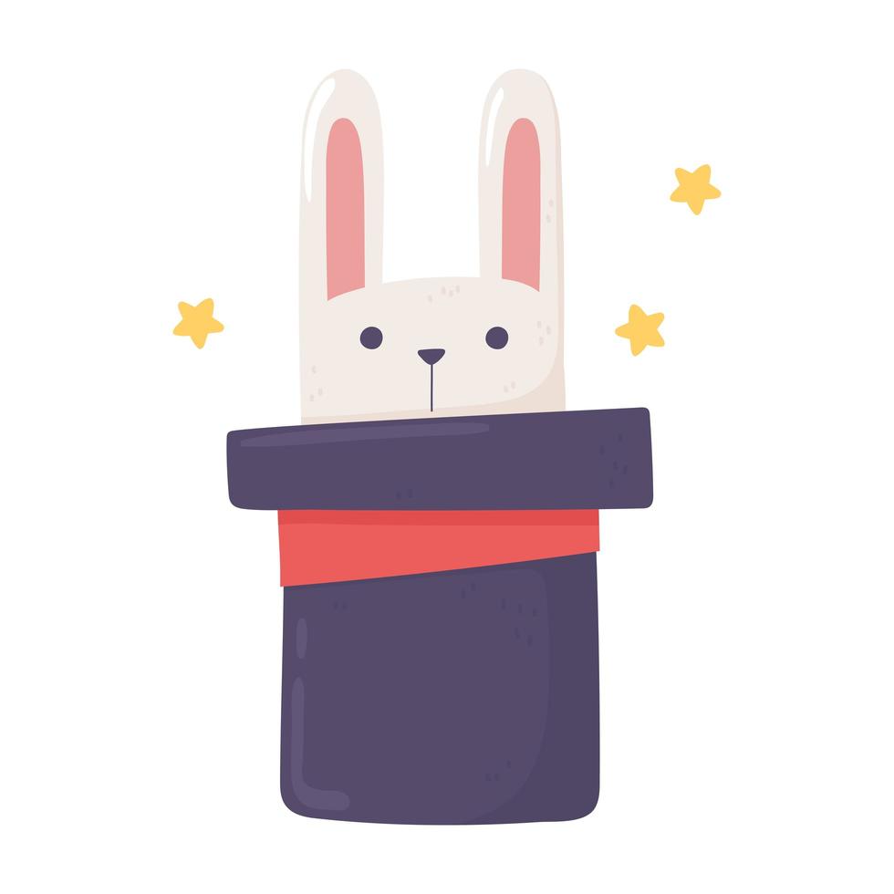 rabbit in magician hat vector