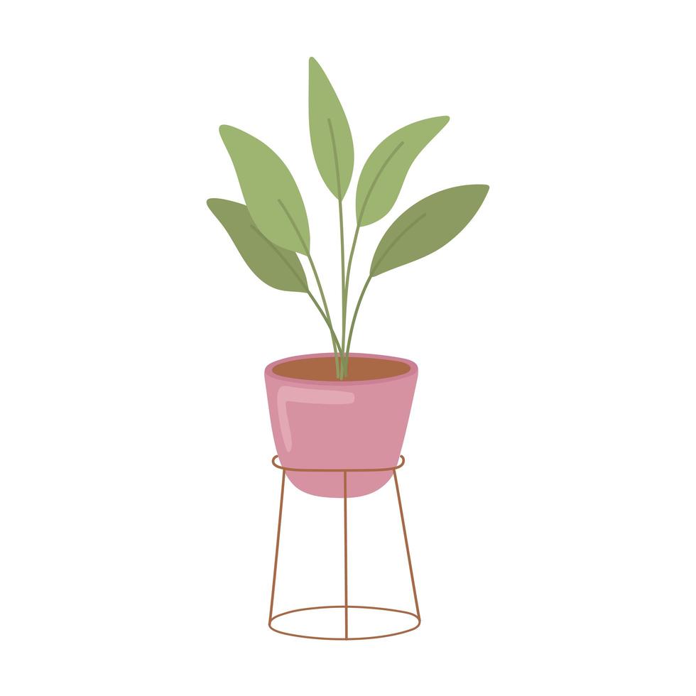 potted plant on a stand vector