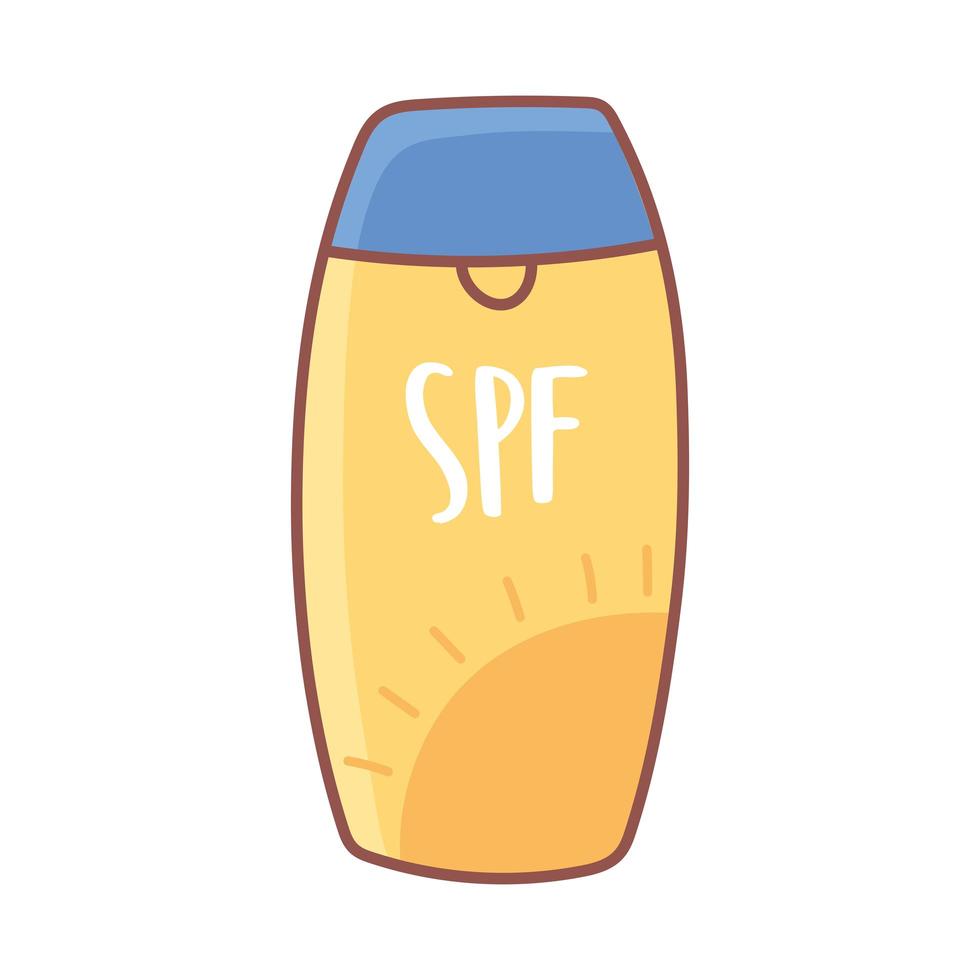 sunblock plastic bottle vector