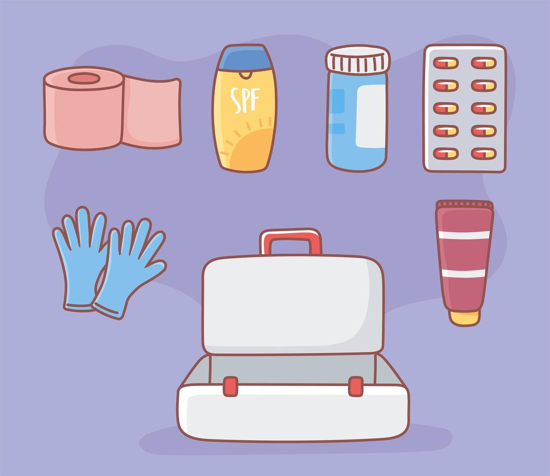 first aid kit vector