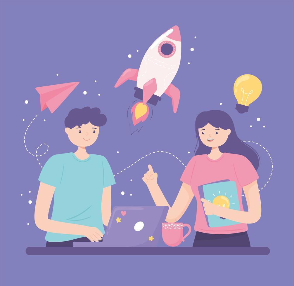 people start up concept vector