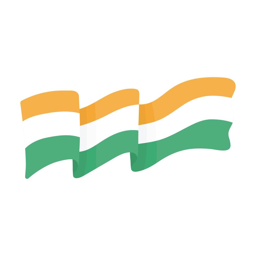 waving flag of india vector