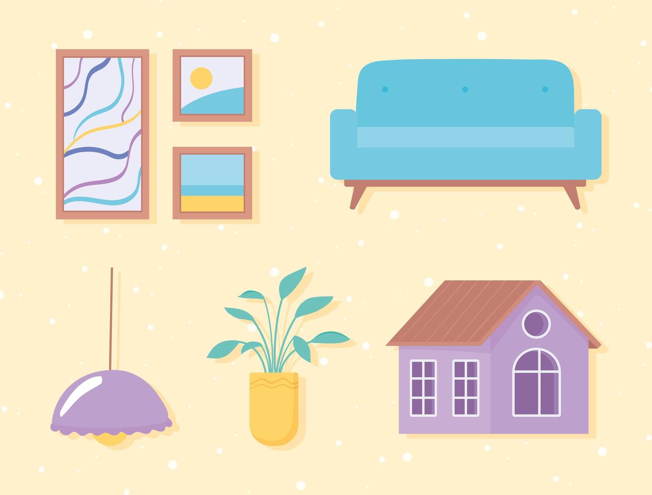 home icon set vector