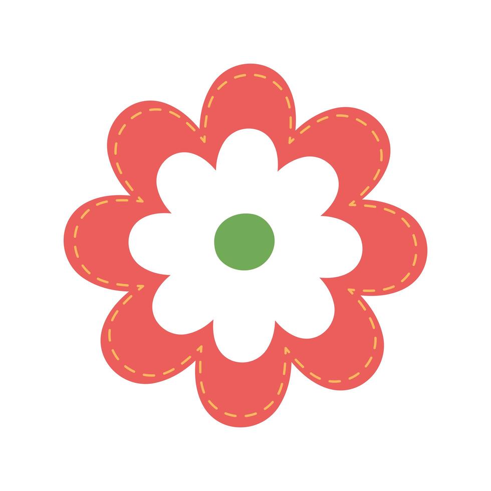 colored flower decorative vector