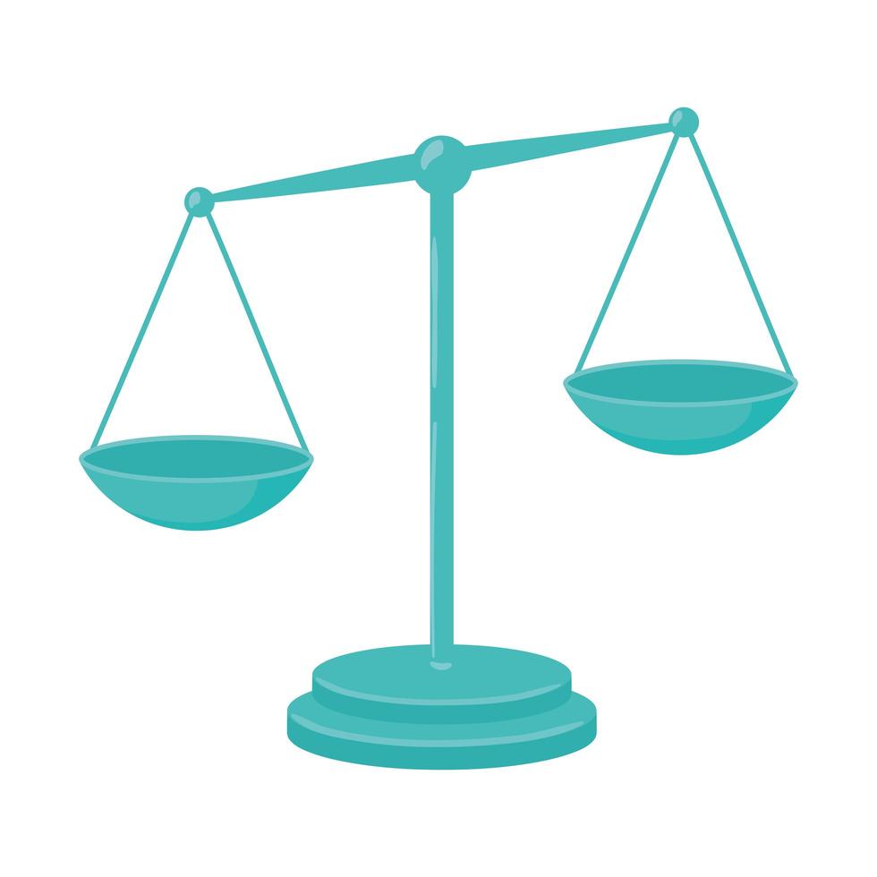 equal balance scale vector