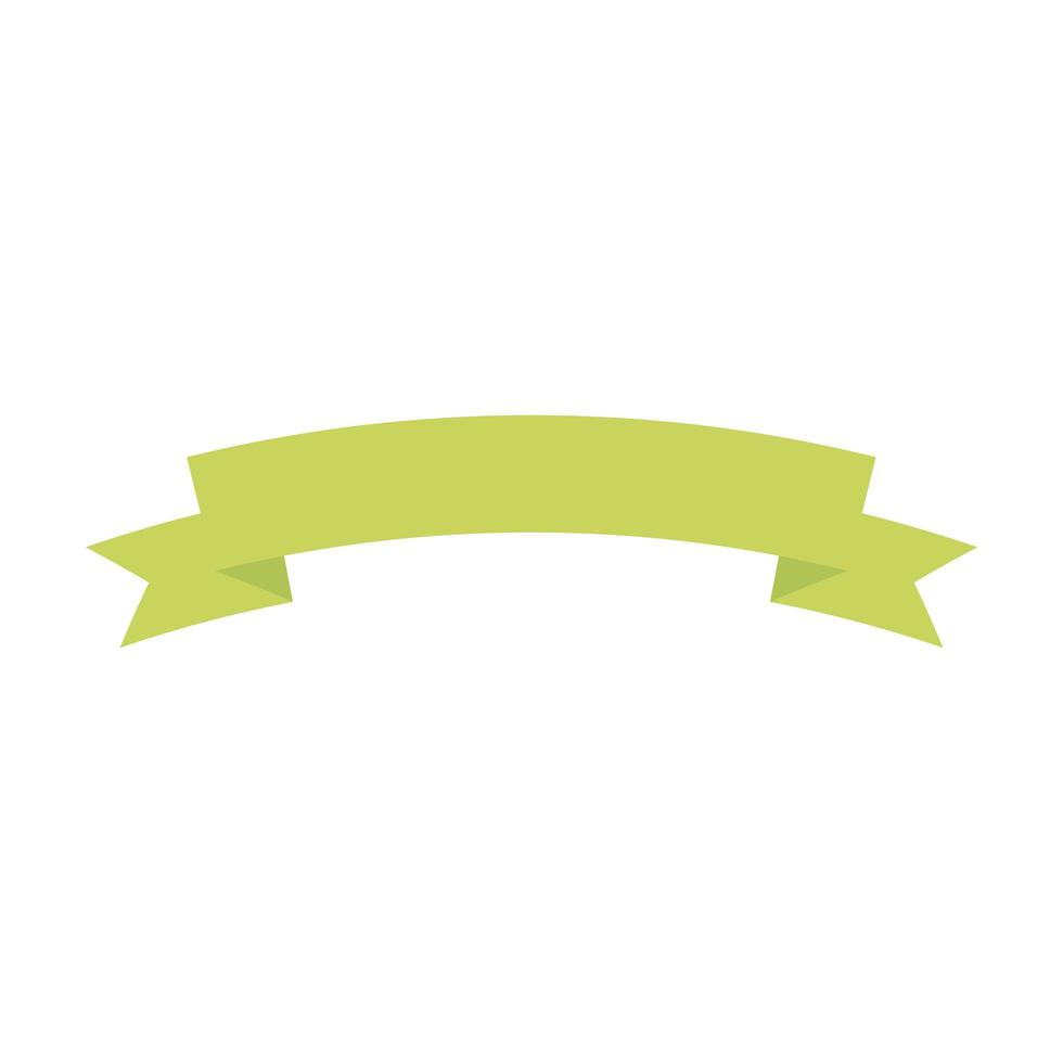 green ribbon emblem vector