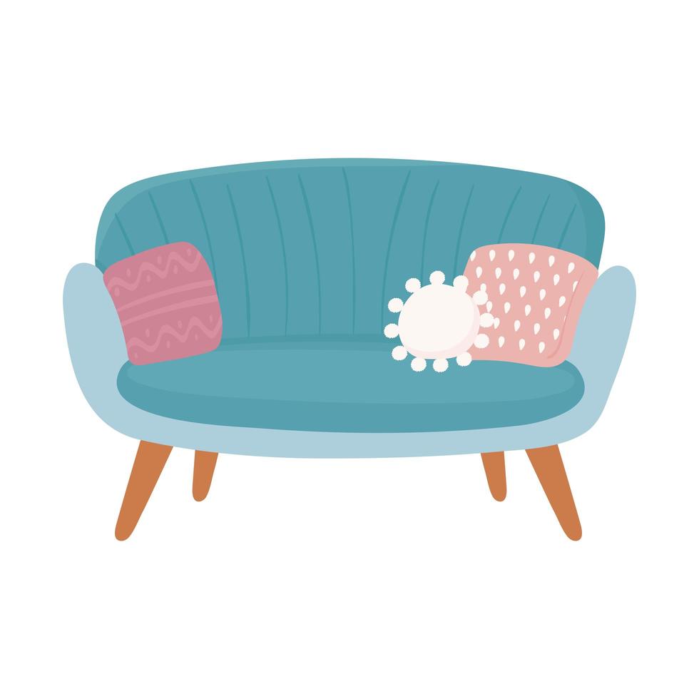 sofa with cushion vector
