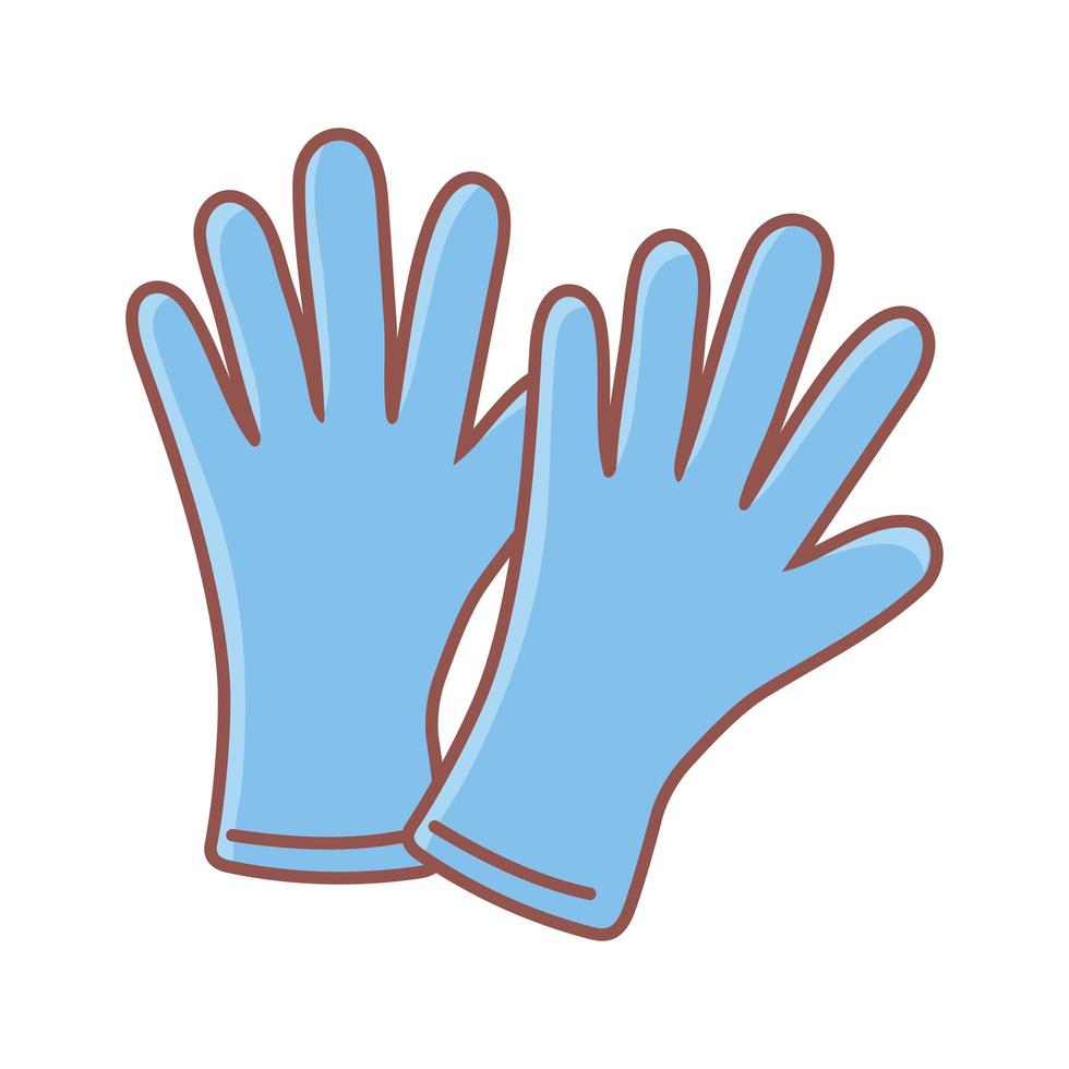 medical latex gloves vector