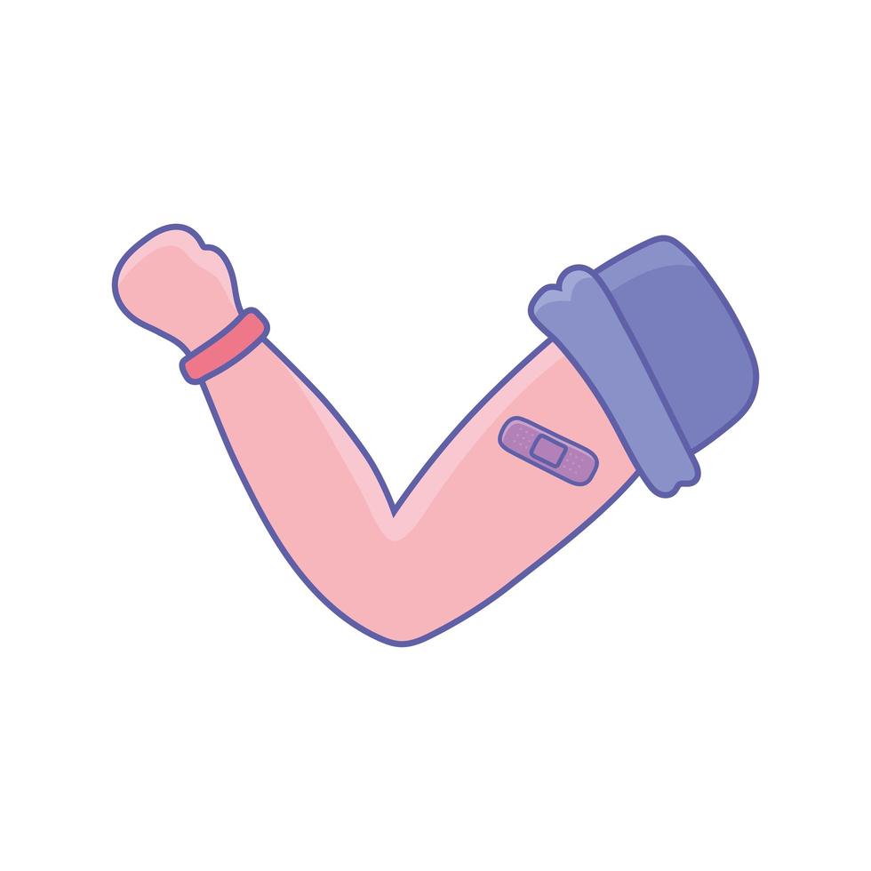 arm with band aid vector