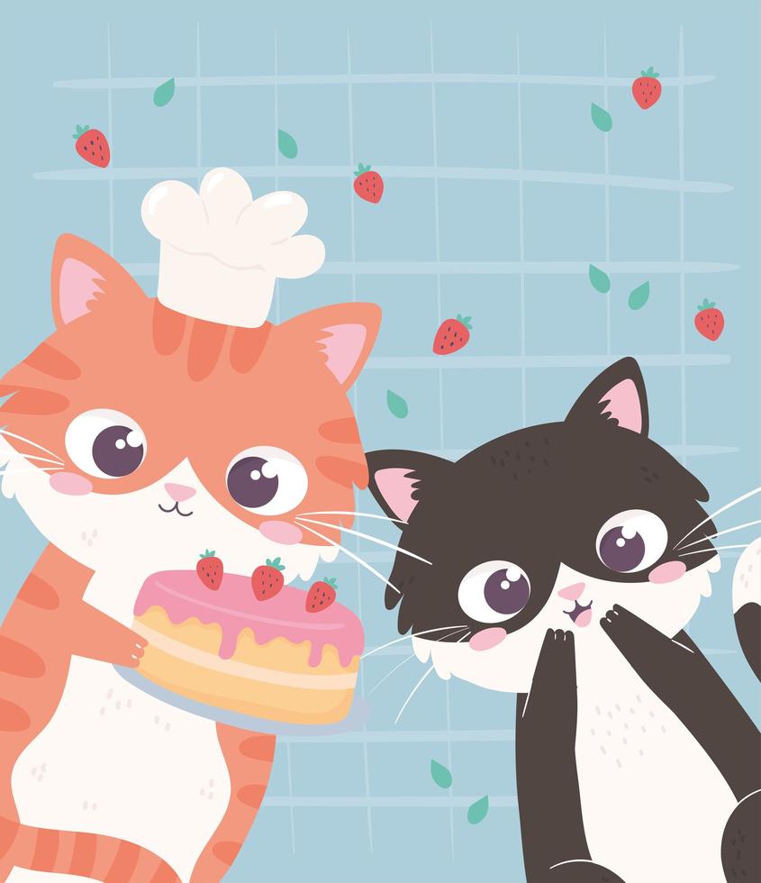 funny little kitties vector