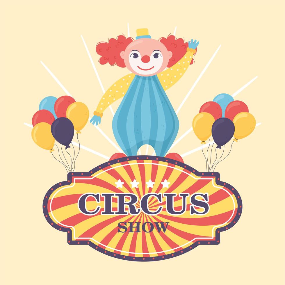 payaso de circo vector