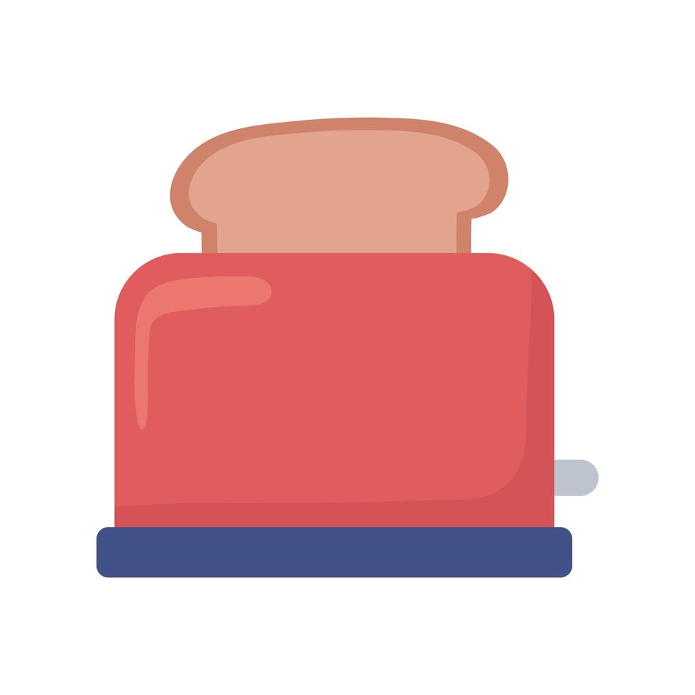 toaster with bread vector