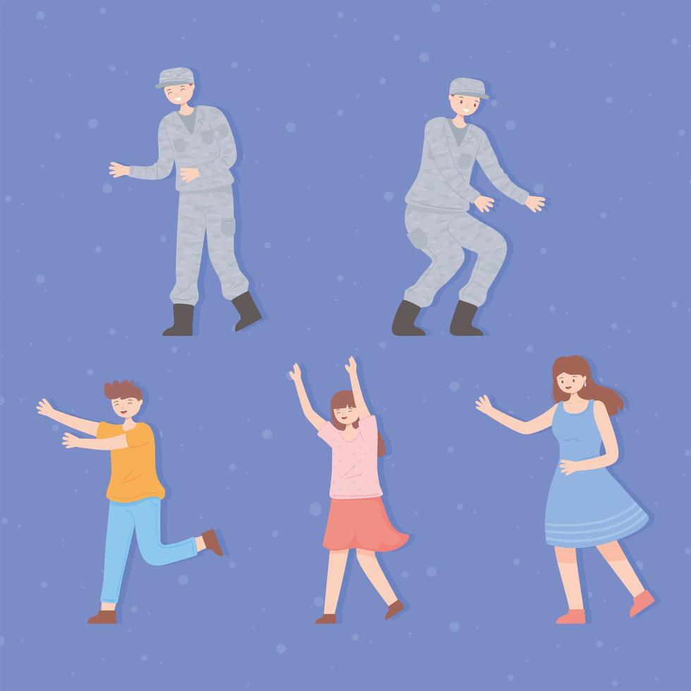 set people happy vector