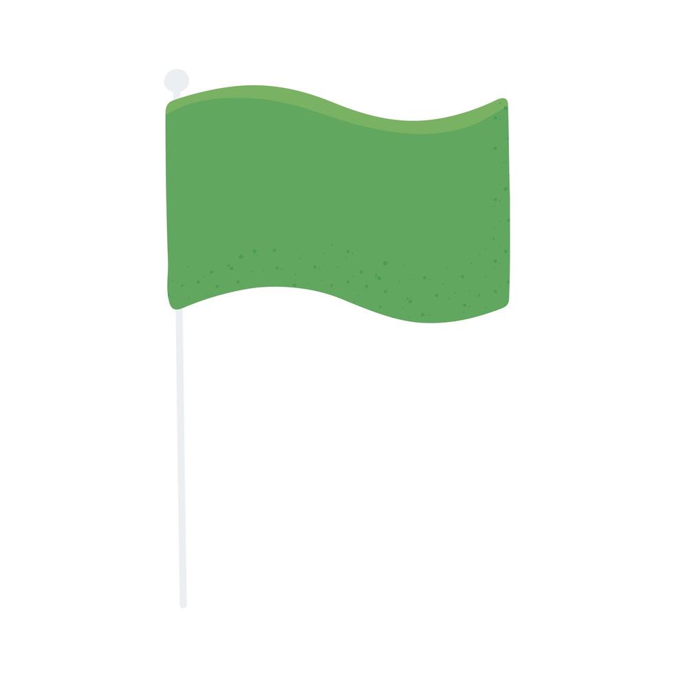 green flag pole vector