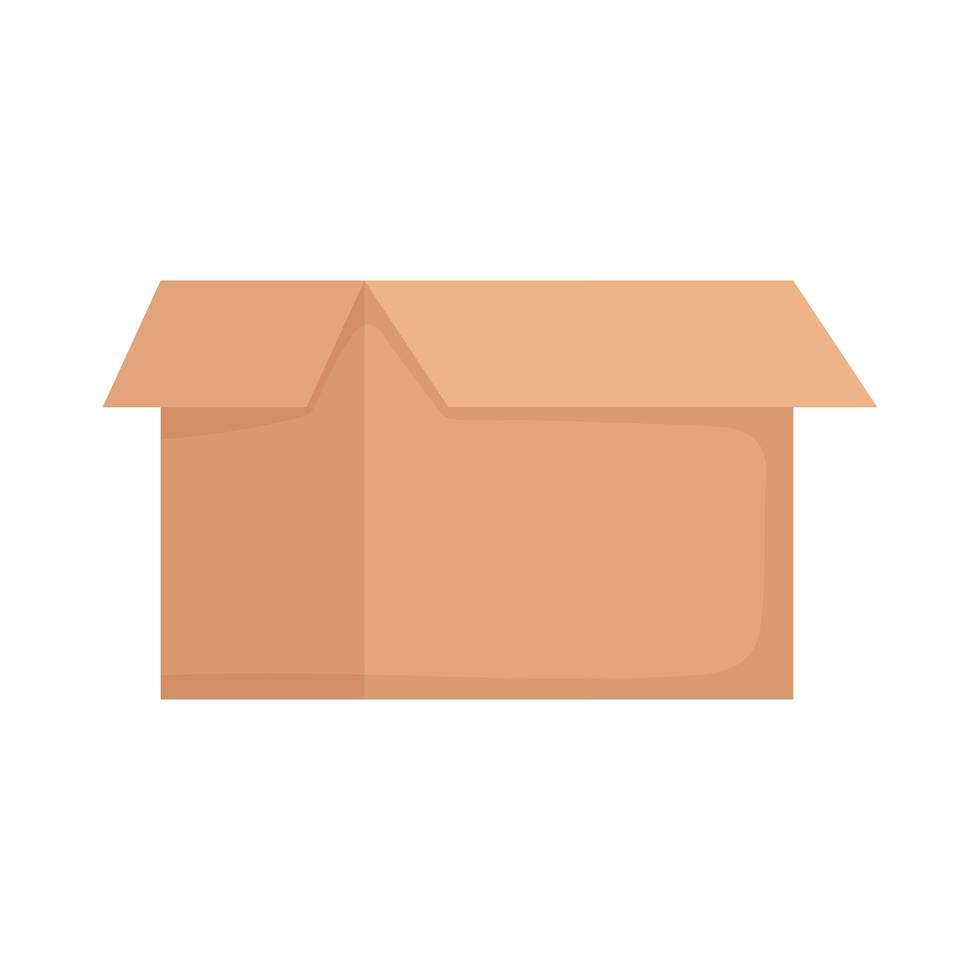 open cardboard box vector