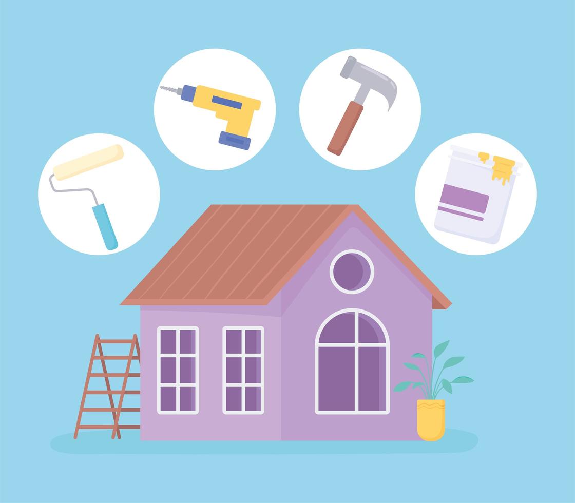 home improvement tools vector