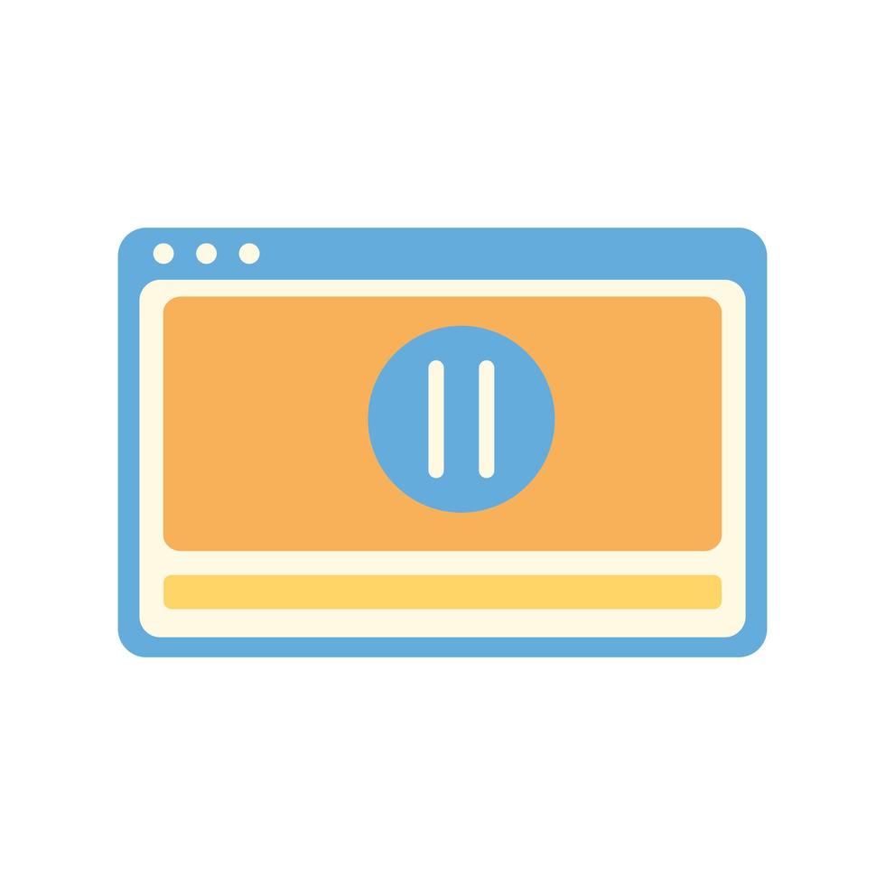website video pause vector